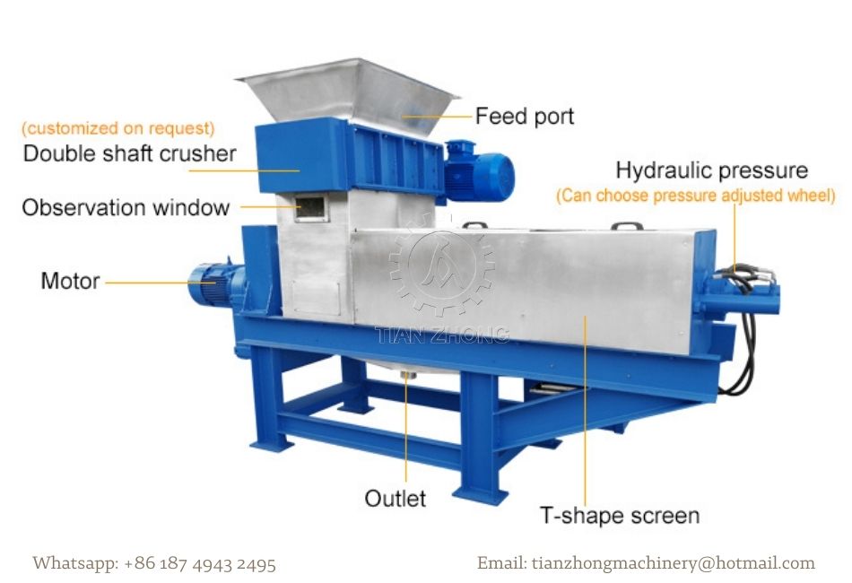 Dregs dewatering machine