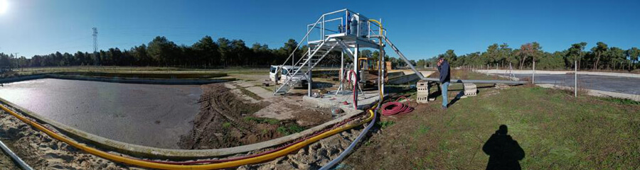 Pig waste dewatering machine in Spain